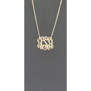 925 sterling silver personalized "ASA" monogram 20 inch necklace